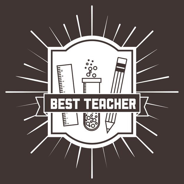 Best teacher design | Premium Vector