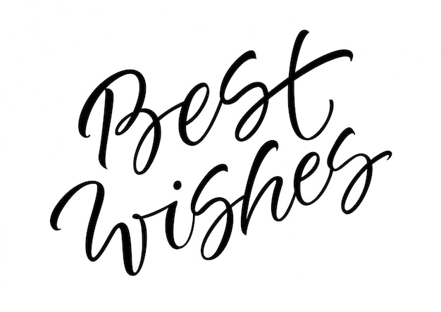 Free Vector Best Wishes Lettering