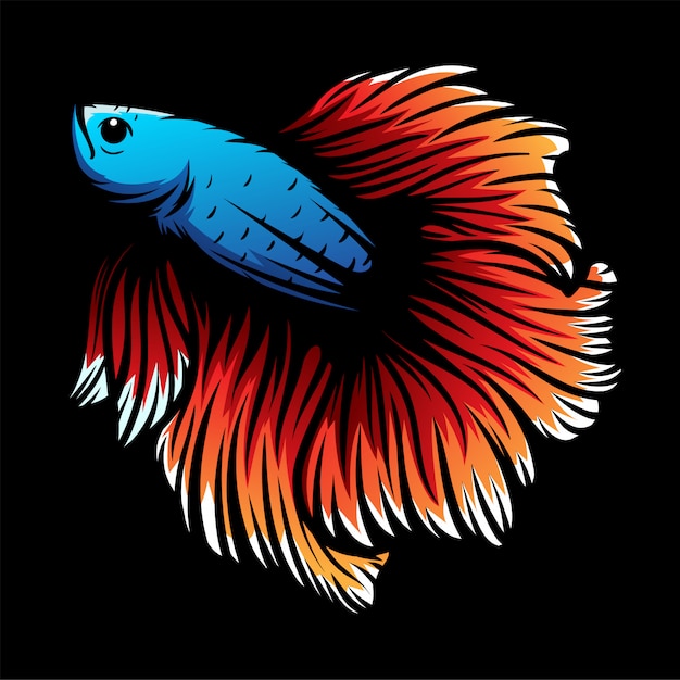 Download Premium Vector | Betta fish background colorful