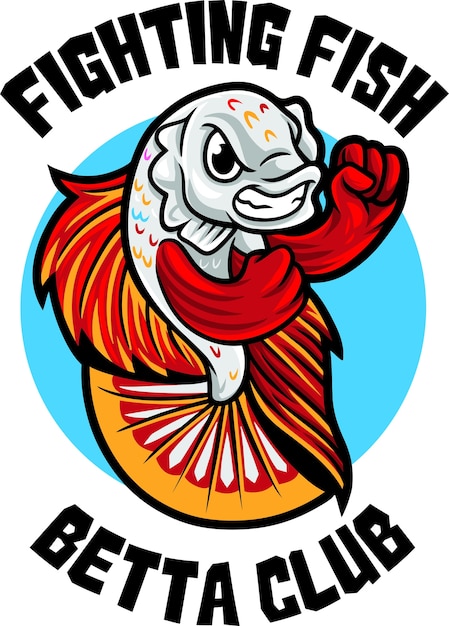 Download Premium Vector | Betta fish club logo mascot template