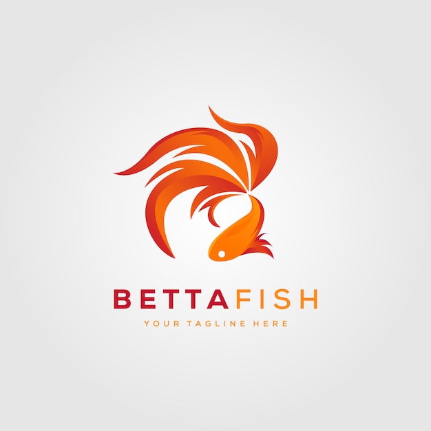 Download Free Betta Fish Fire Modern Logo Illustration Design Premium Vector Use our free logo maker to create a logo and build your brand. Put your logo on business cards, promotional products, or your website for brand visibility.