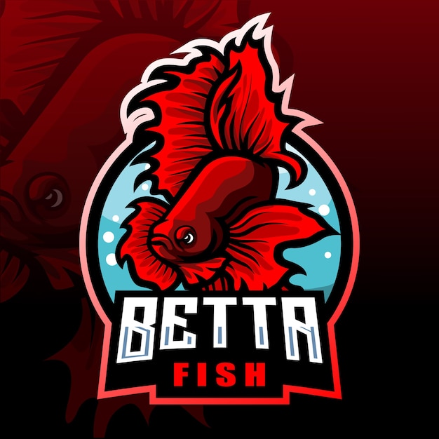 Download Premium Vector | Betta fish mascot esport logo design