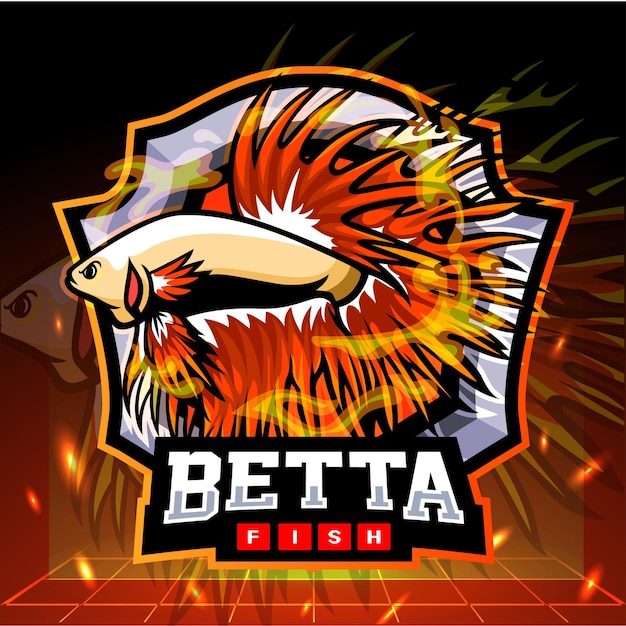 Download Premium Vector | Betta fish mascot. esport logo design