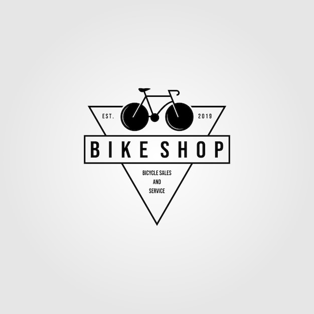 Download Free Bicycle Bike Shop Logo Triangle Minimalist Vintage Icon Design Use our free logo maker to create a logo and build your brand. Put your logo on business cards, promotional products, or your website for brand visibility.