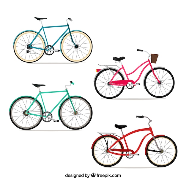 Bicycle pack in flat design