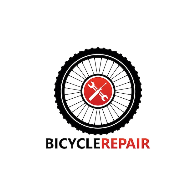 Premium Vector | Bicycle repair logo template design vector, emblem ...