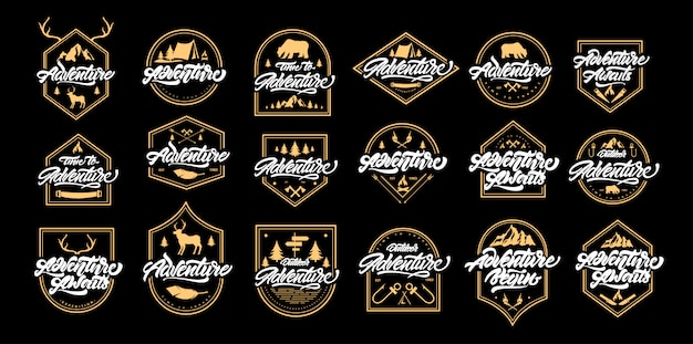 Download Free Big Adventure Lettering Set Logos With Gold Frames Vintage Logos Use our free logo maker to create a logo and build your brand. Put your logo on business cards, promotional products, or your website for brand visibility.