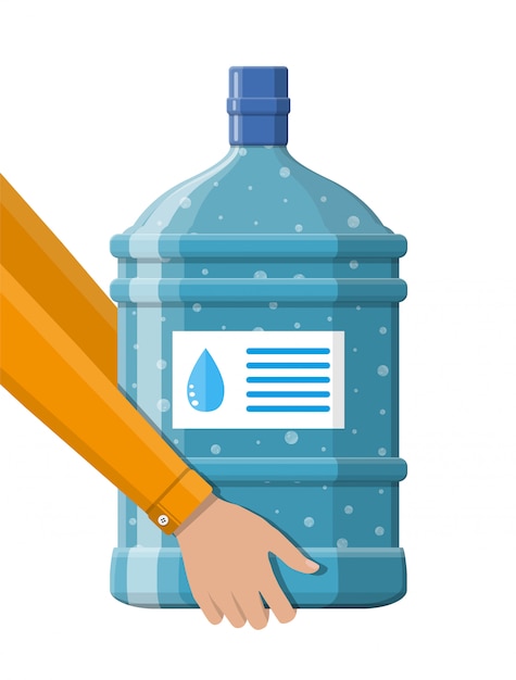 Premium Vector Big Bottle With Clean Water For Cooler In Hand