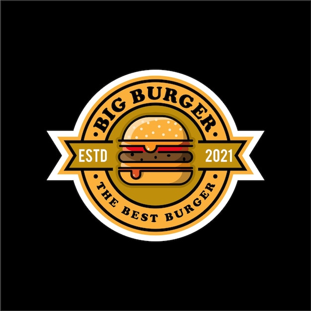 Premium Vector Big Burger Logo Design