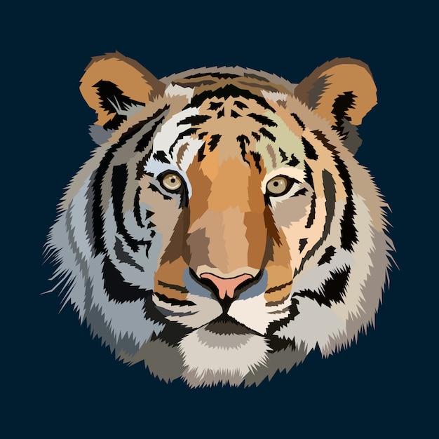 Premium Vector | Big cat colorful vector illustration