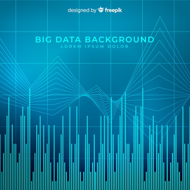 Big data background in abstract style Free Vector