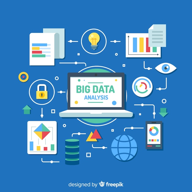 Premium Vector Big Data Background Design