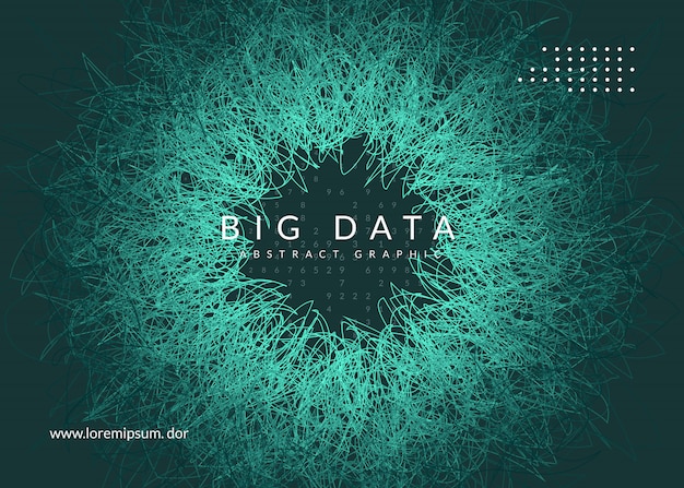 Big data background. technology for visualization, artificial intelligence Premium Vector