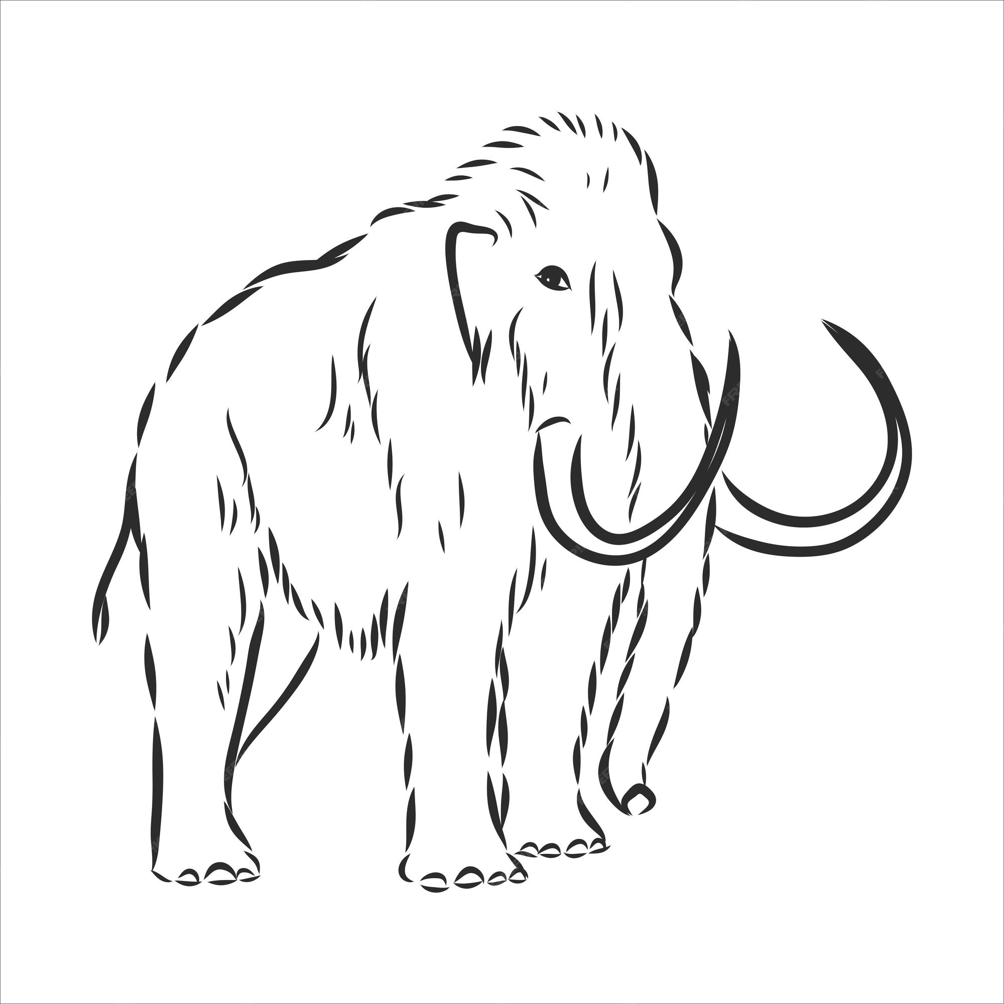 Premium Vector Big mammoth prehistoric animal from ice age icon
