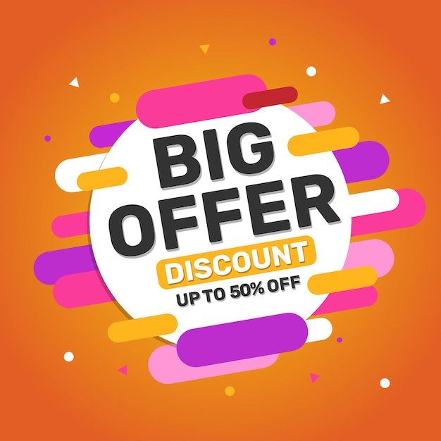 Premium Vector | Big offer sale banner with editab text effect