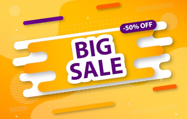 Premium PSD | Big Sale Abstract Banner Template