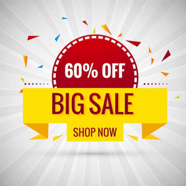 Free Vector | Big sale banner colorful design illustration