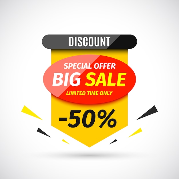 Premium Vector | Big sale banner. illustration.