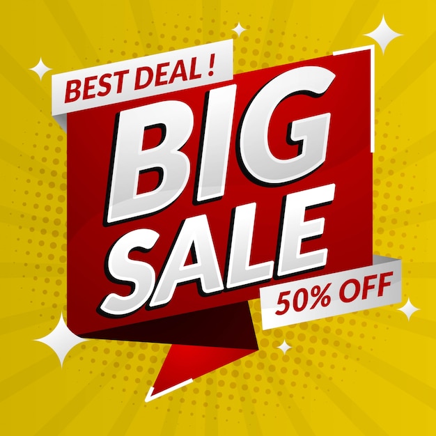 Premium Vector | Big sale banner template