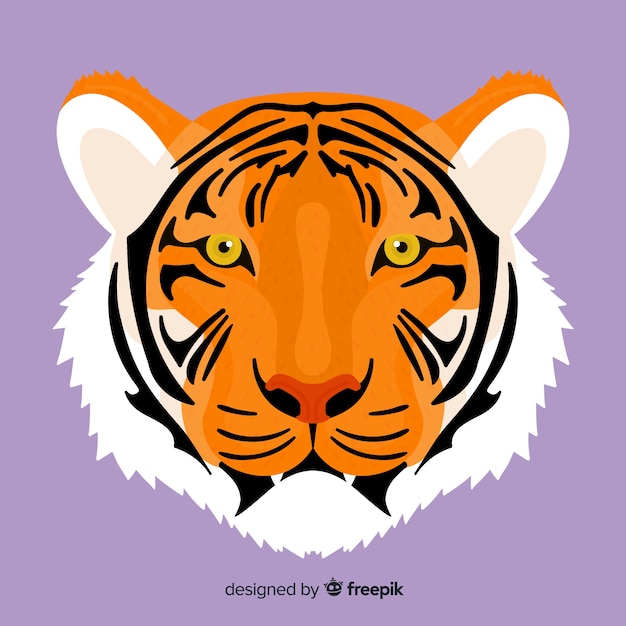 Big tiger face background | Free Vector