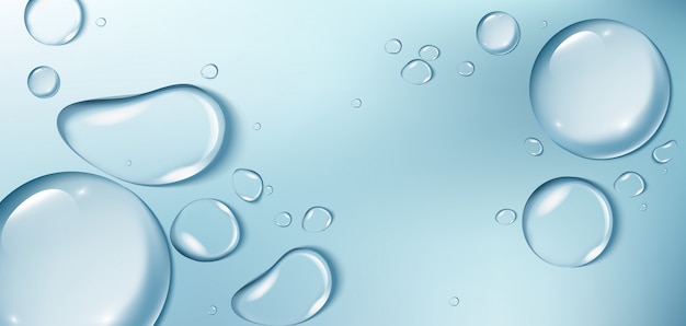 Free Vector Big Water Drops On Blue Background Aqua Background