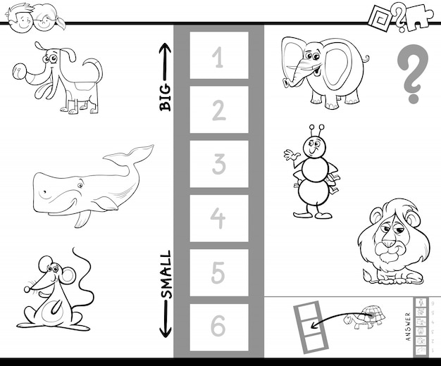 Download Premium Vector Biggest Animal Game Coloring Book