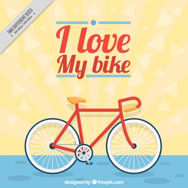 Bike background in flat design
