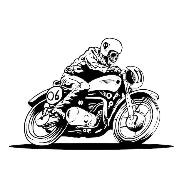 Premium Vector | Bike a devil motorcycle