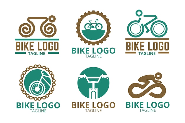 Free Vector | Bike logo collection in flat design