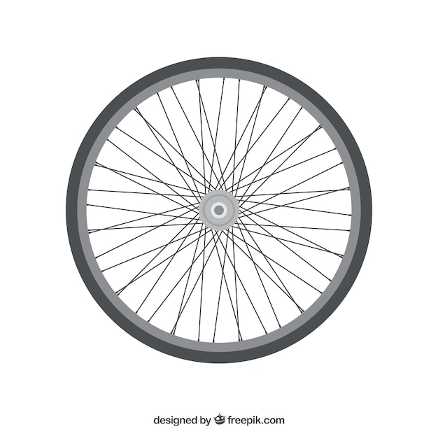 Bike wheel and spokes. Free Vector