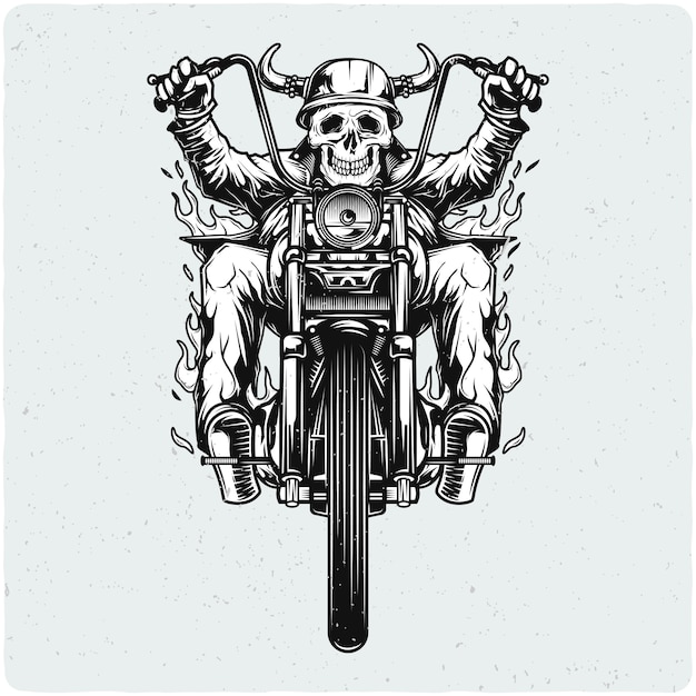 Premium Vector | Biker on motorcycle