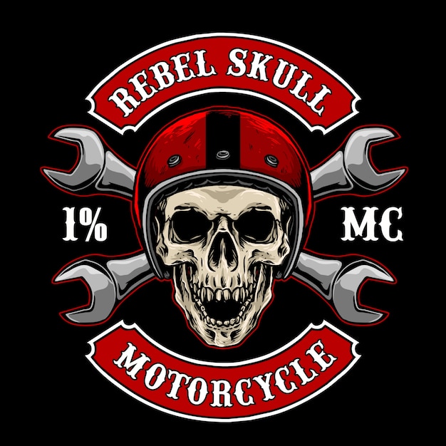 Download Free Biker Skull With Vintage Helmet And Tools Suitable For Motorcycle Use our free logo maker to create a logo and build your brand. Put your logo on business cards, promotional products, or your website for brand visibility.