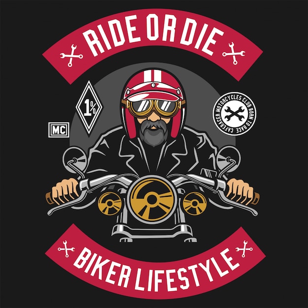 Biker | Premium Vector