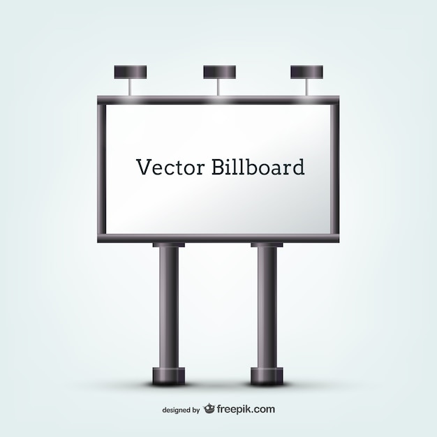 Download Billboard with spotlights mock-up | Free Vector