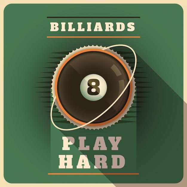 Premium Vector | Billiards background