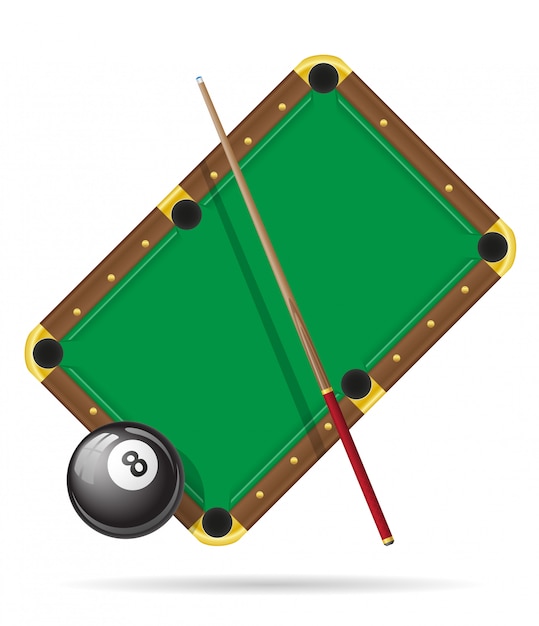 Billiards pool table vector illustration Premium Vector