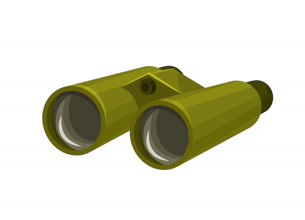 Premium Vector | Binoculars isolated icon in cartoon style