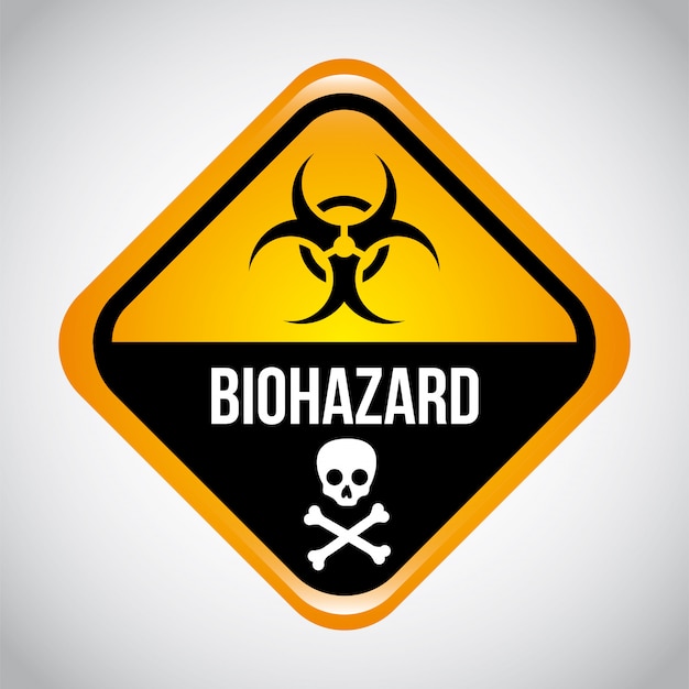 Premium Vector | Biohazard design over gray background vector illustration