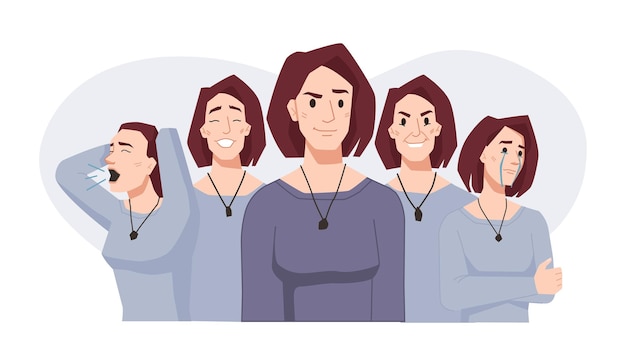 premium-vector-bipolar-disorder-mood-swings-woman-face-expressions-in