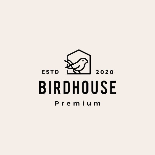 Download Free Bird House Hipster Vintage Logo Icon Illustration Premium Vector Use our free logo maker to create a logo and build your brand. Put your logo on business cards, promotional products, or your website for brand visibility.