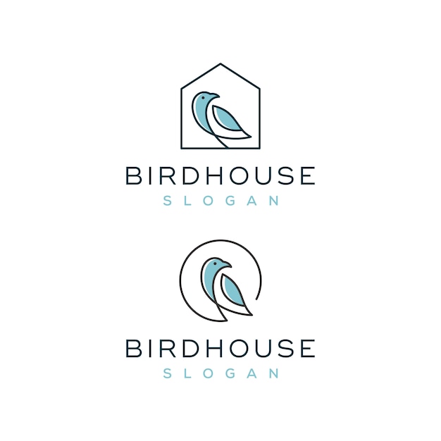 Premium Vector Bird House Logo Set