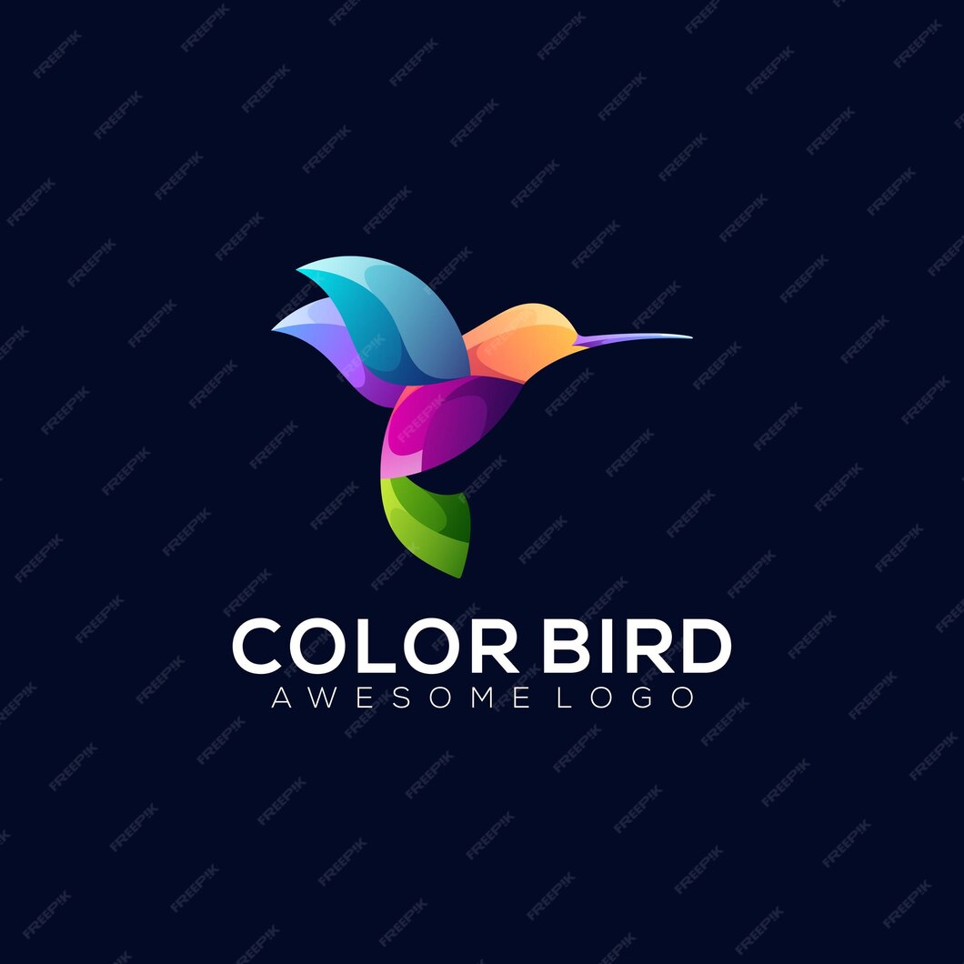 Premium Vector | Bird logo illustration gradient colorful style