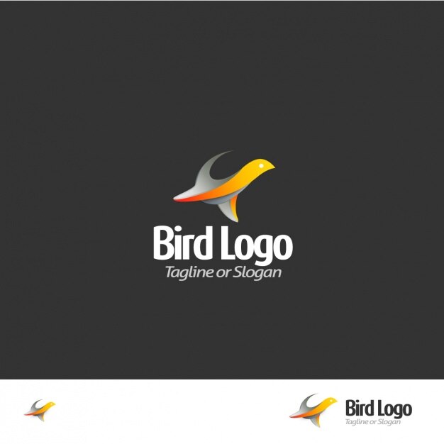 Bird shape logo template