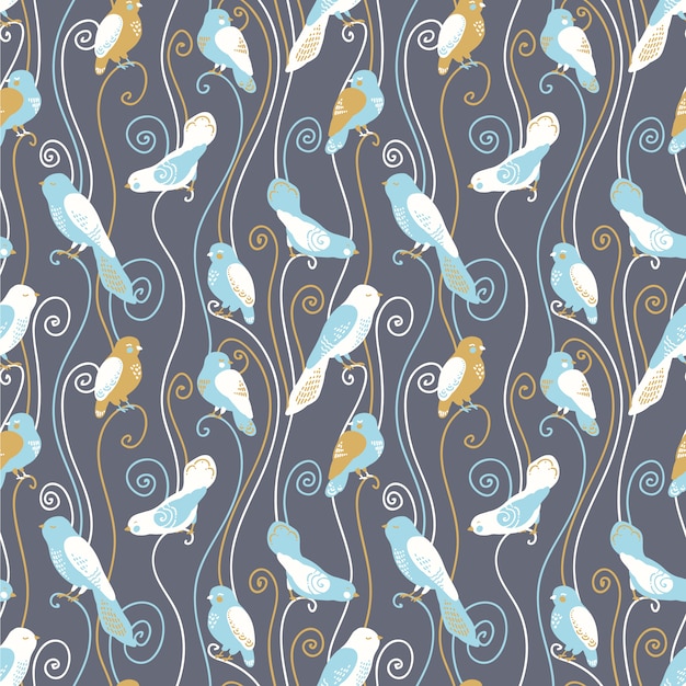 Birds pattern design background - Stock Image - Everypixel