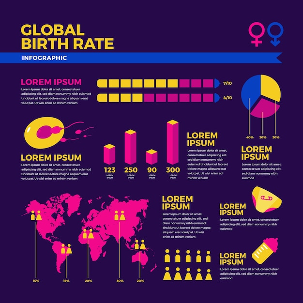 free-vector-birth-rate-infographic-concept