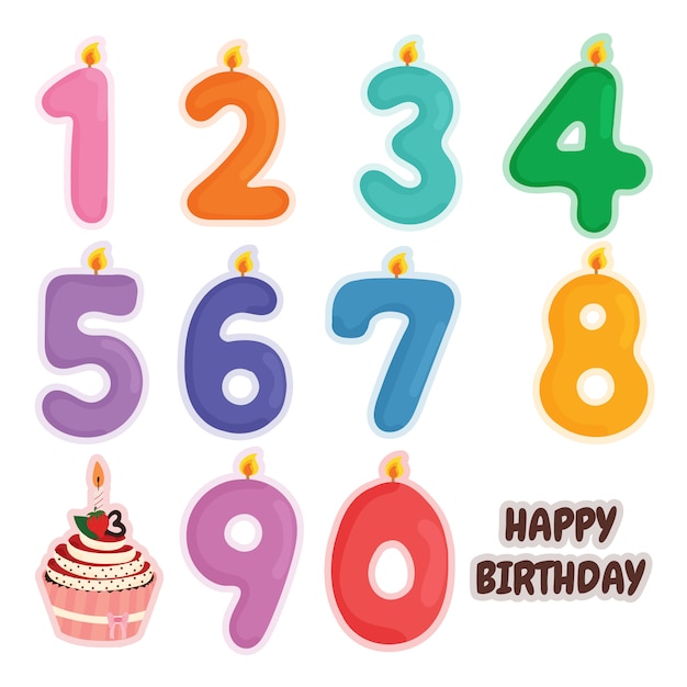 Download Premium Vector | Birthday anniversary numbers