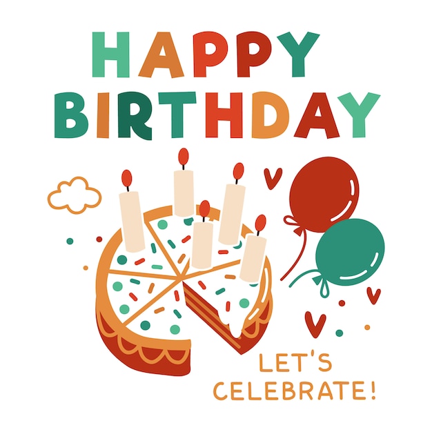 Premium Vector | Birthday background design