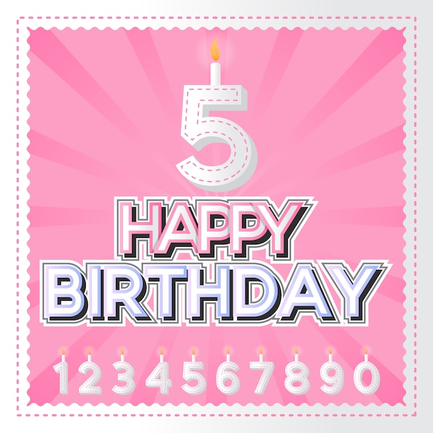 Premium Vector | Birthday background with candles
