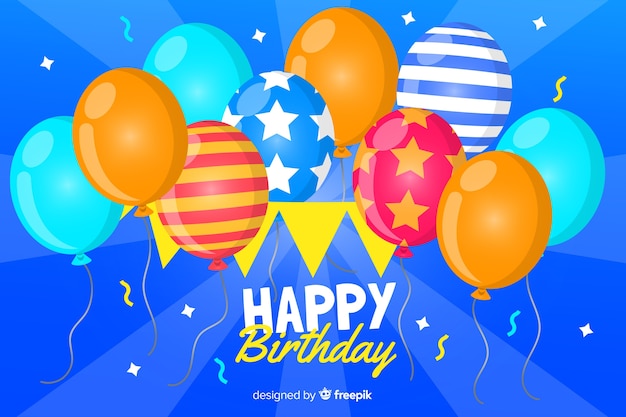 Download Birthday balloons background | Free Vector