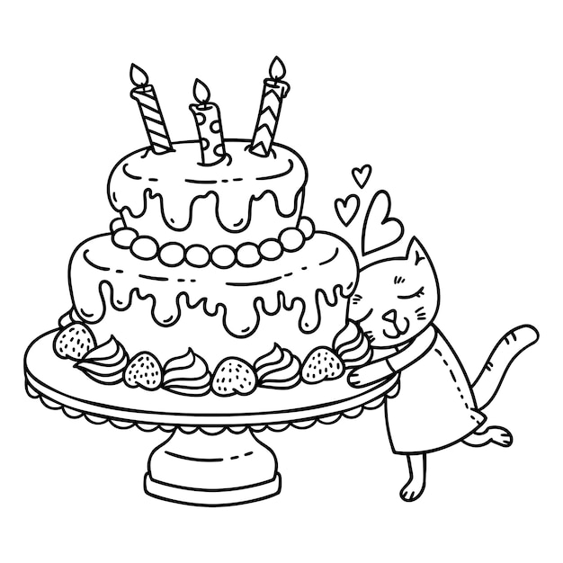 Download Free Birthday Cake With Candle And Cute Cat Premium Vector Use our free logo maker to create a logo and build your brand. Put your logo on business cards, promotional products, or your website for brand visibility.